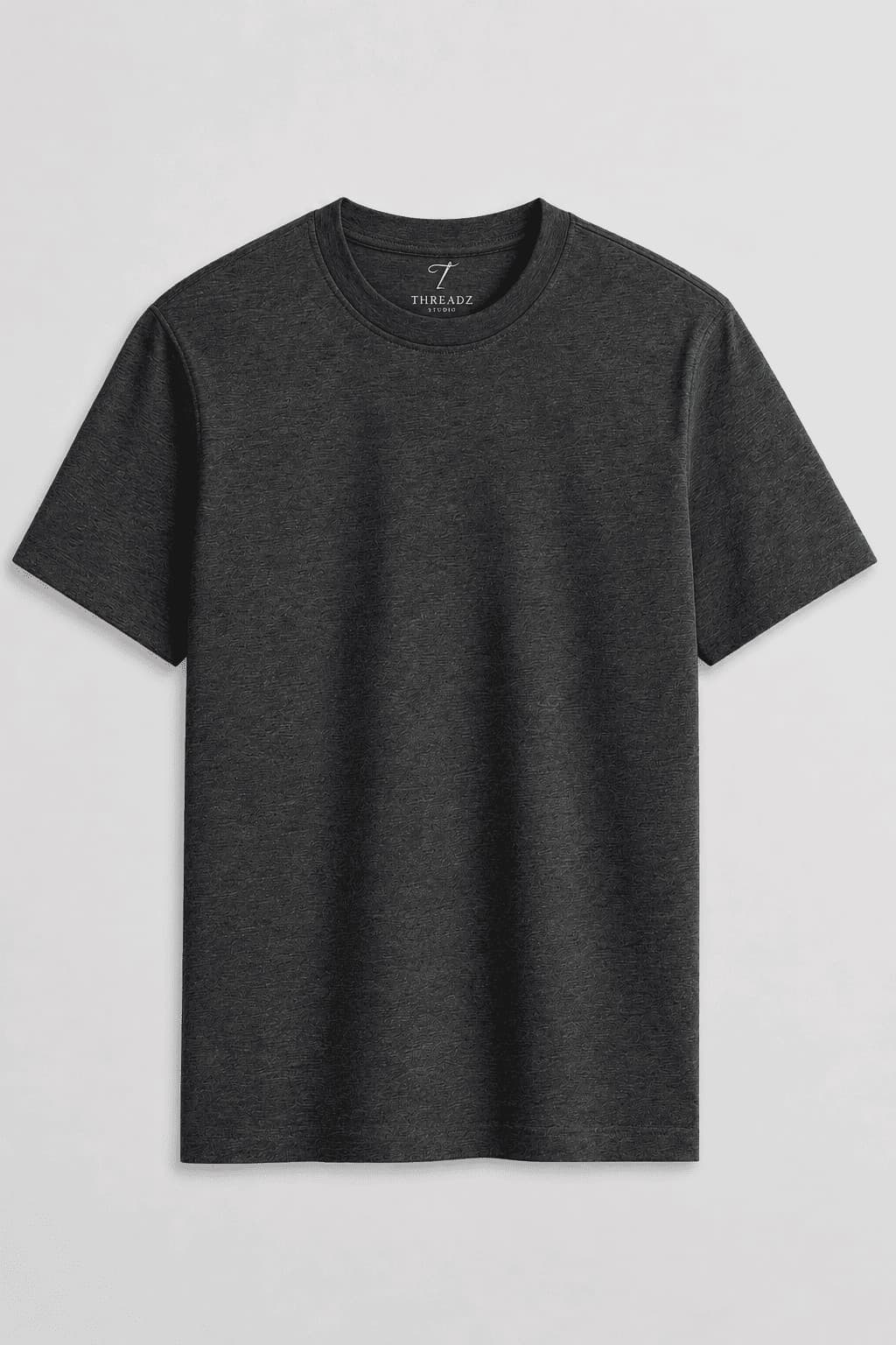 Charcoal Melange Plain Tee